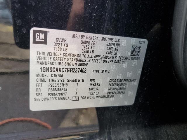 2016 CHEVROLET TAHOE C150 - 1GNSCAKC7GR237403