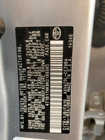 2019 TOYOTA CAMRY L 4T1B11HK8KU188985