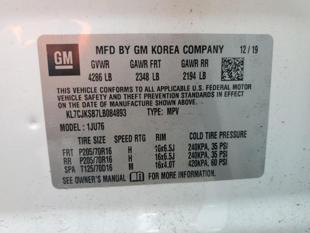2020 CHEVROLET TRAX LS - KL7CJKSB7LB084893