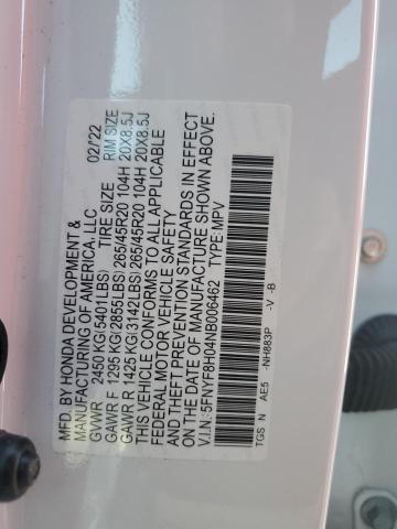 2022 HONDA PASSPORT E - 5FNYF8H04NB006462