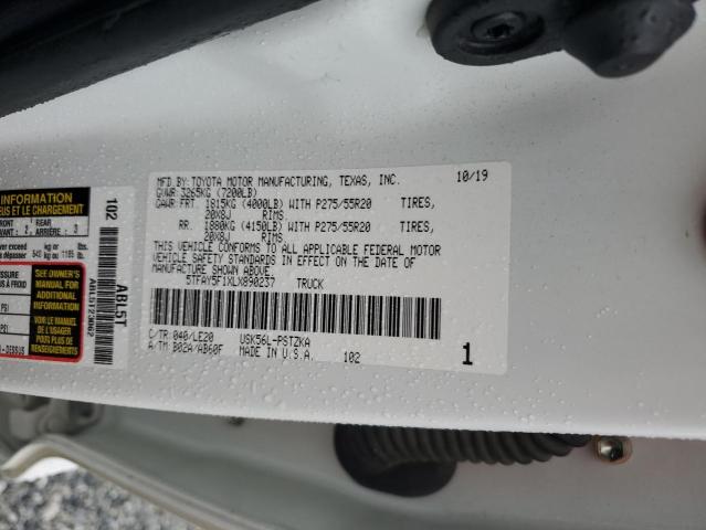 2020 TOYOTA TUNDRA CRE - 5TFAY5F1XLX890237