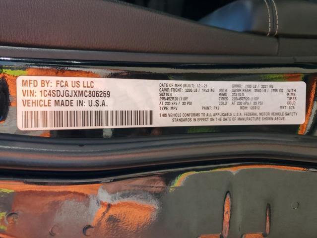 2021 DODGE DURANGO SR 1C4SDJGJXMC806269