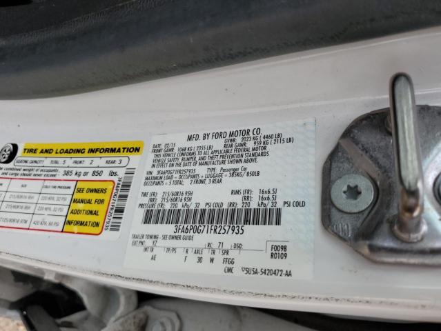 VIN 3FA6P0G71FR257935 2015 Ford Fusion, S no.12