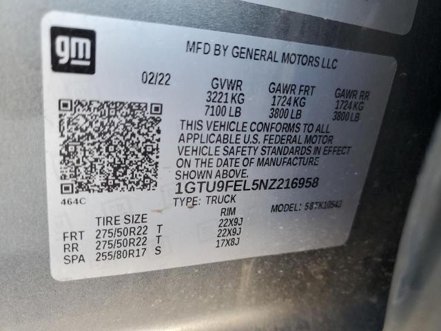 2022 GMC SIERRA LIM - 1GTU9FEL5NZ216958