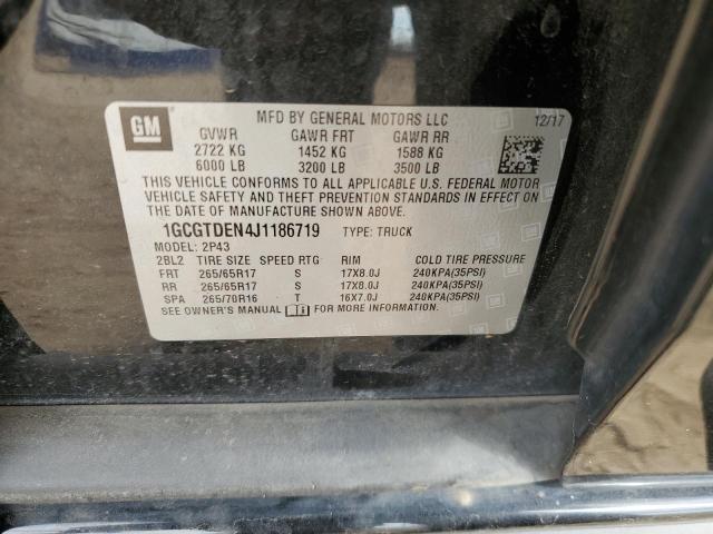 2018 CHEVROLET COLORADO Z - 1GCGTDEN4J1186719