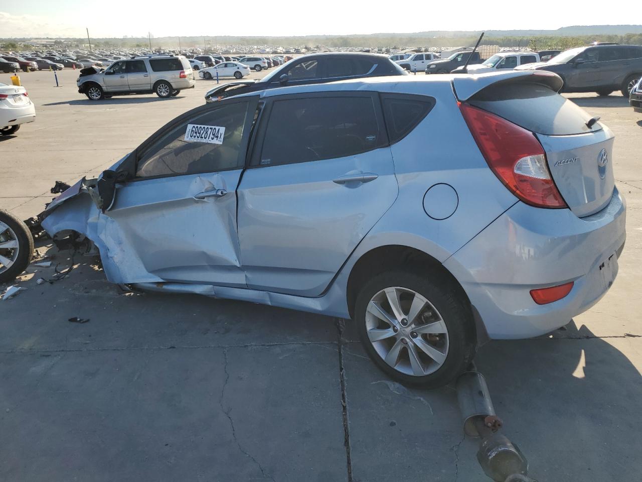 Lot #2893184686 2014 HYUNDAI ACCENT GLS