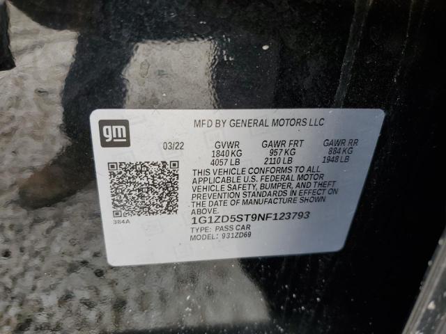 2022 CHEVROLET MALIBU LT - 1G1ZD5ST9NF123793