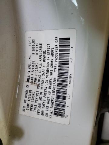 VIN 1HGCR2F36EA067298 2014 Honda Accord, LX no.12