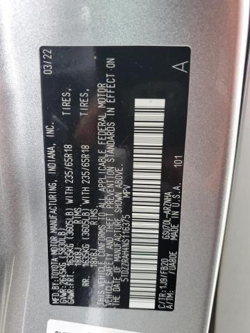 2022 TOYOTA HIGHLANDER - 5TDZZRAH4NS116375