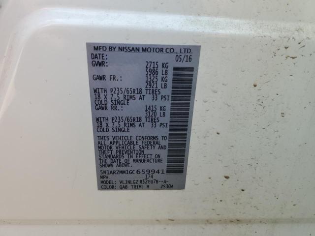 2016 NISSAN PATHFINDER - 5N1AR2MM1GC659941