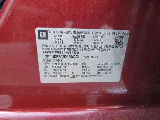 2016 CHEVROLET SILVERADO - 3GCUKREC3GG284202