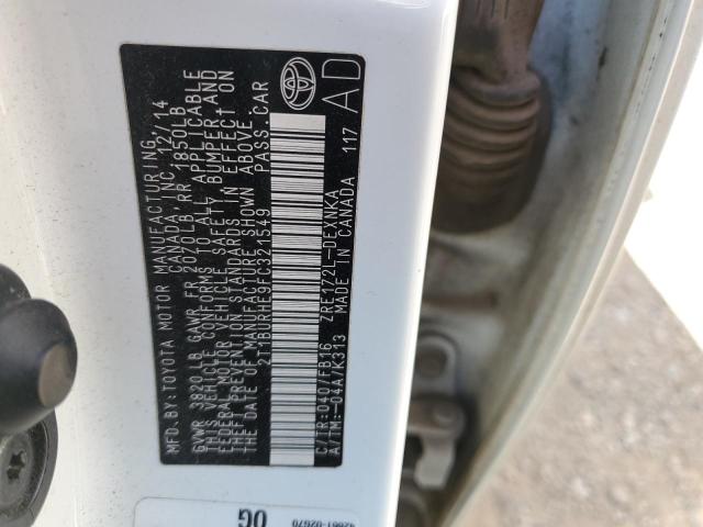 2015 TOYOTA COROLLA L - 2T1BURHE9FC321549