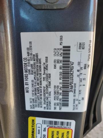 VIN 3FA6P0LUXDR290747 2013 Ford Fusion, Se Hybrid no.12