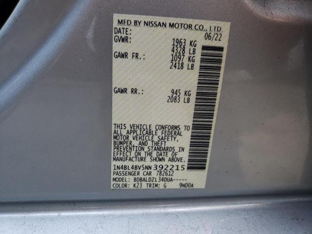 2022 NISSAN ALTIMA S - 1N4BL4BV5NN392215