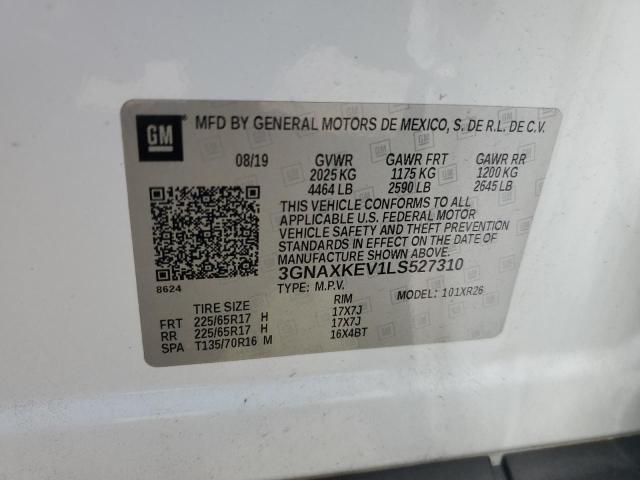 2020 CHEVROLET EQUINOX LT - 3GNAXKEV1LS527310