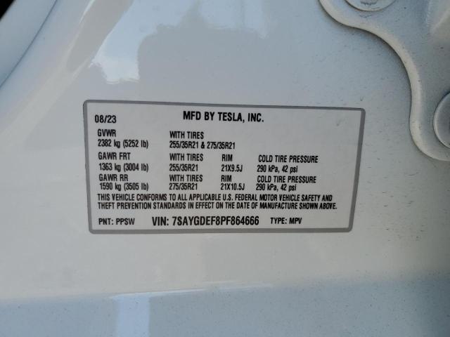 VIN 7SAYGDEF8PF864666 2023 Tesla MODEL Y no.12