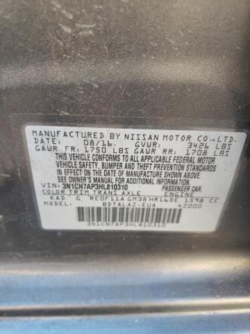 2017 NISSAN VERSA S - 3N1CN7AP3HL810310