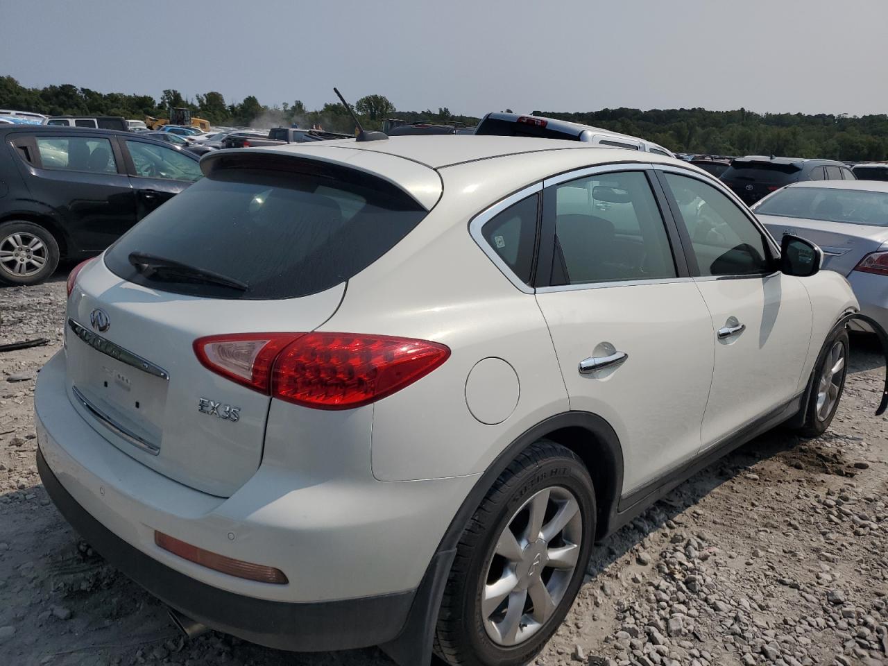 INFINITI EX35 BASE 2008 white  gas JNKAJ09F18M351012 photo #4