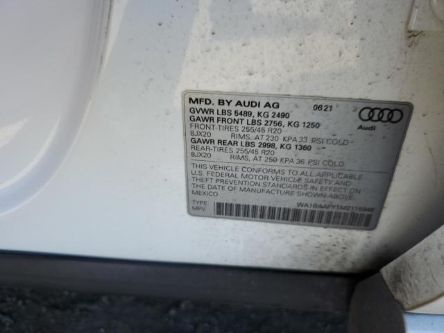 VIN WA1BAAFY1M2115946 2021 Audi Q5, Premium Plus no.13