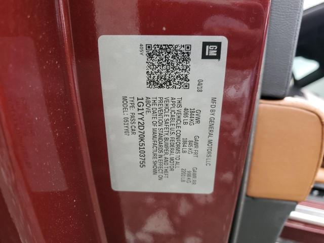 2019 CHEVROLET CORVETTE G - 1G1YY2D70K5103755