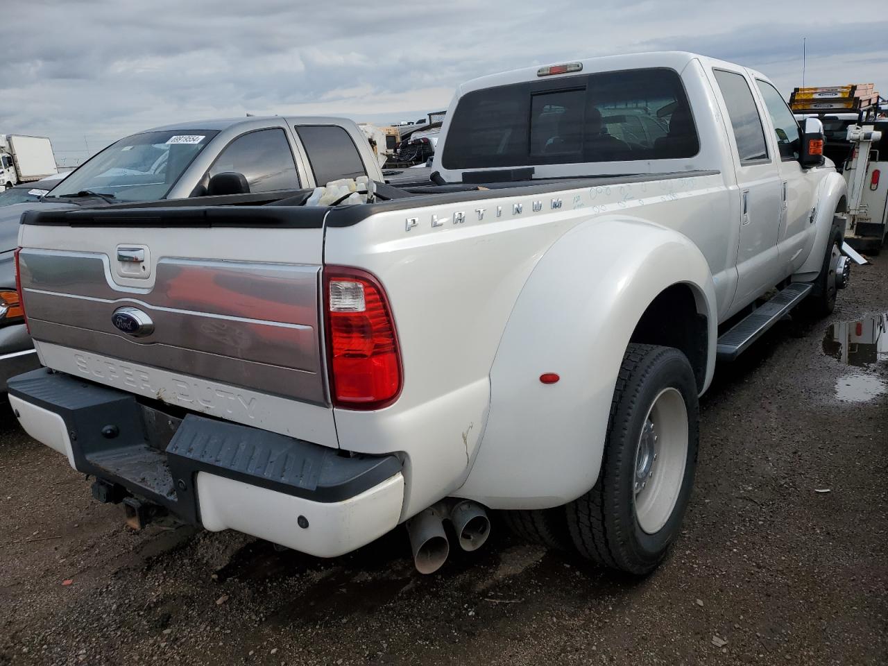 FORD F450 SUPER 2015 white crew pic diesel 1FT8W4DT4FEB69706 photo #4