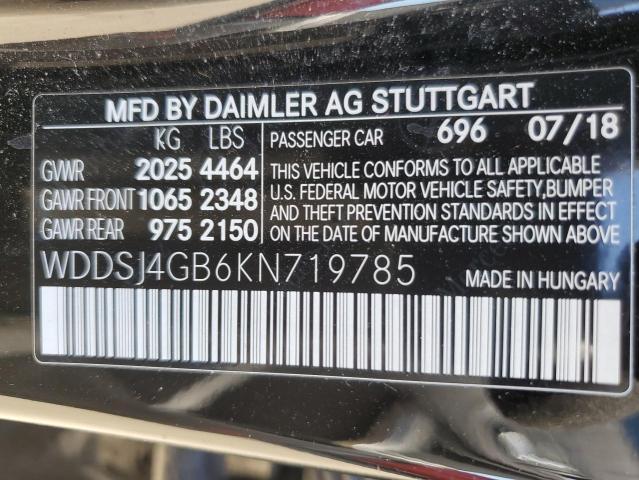 VIN WDDSJ4GB6KN719785 2019 Mercedes-Benz CLA-Class,... no.12