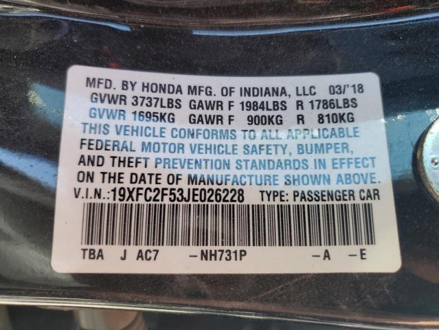 2018 HONDA CIVIC LX - 19XFC2F53JE026228