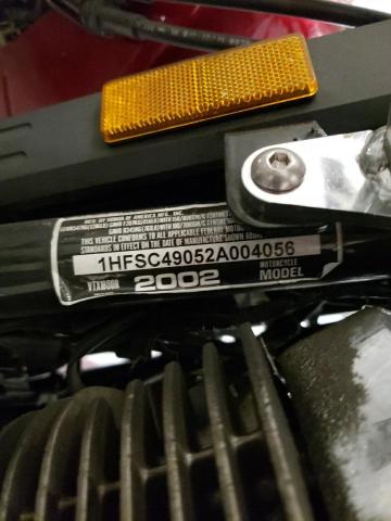 2002 HONDA VTX1800 R 1HFSC49052A004056