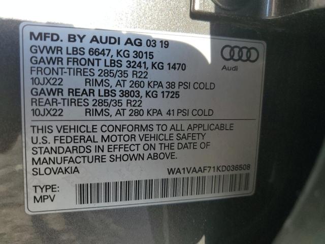 VIN WA1VAAF71KD036508 2019 Audi Q7, Prestige no.14