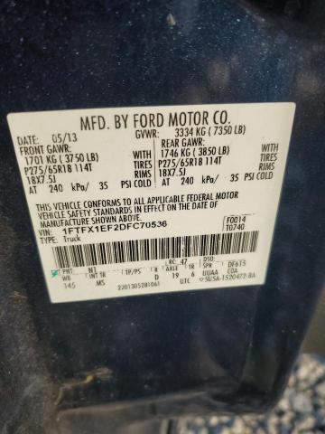 VIN 1FTFX1EF2DFC70536 2013 Ford F-150, Super Cab no.12