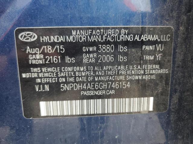 2016 HYUNDAI ELANTRA SE - 5NPDH4AE6GH746154