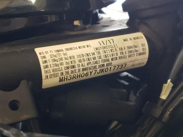 2018 YAMAHA YZFR3 MH3RH06Y7JK017737