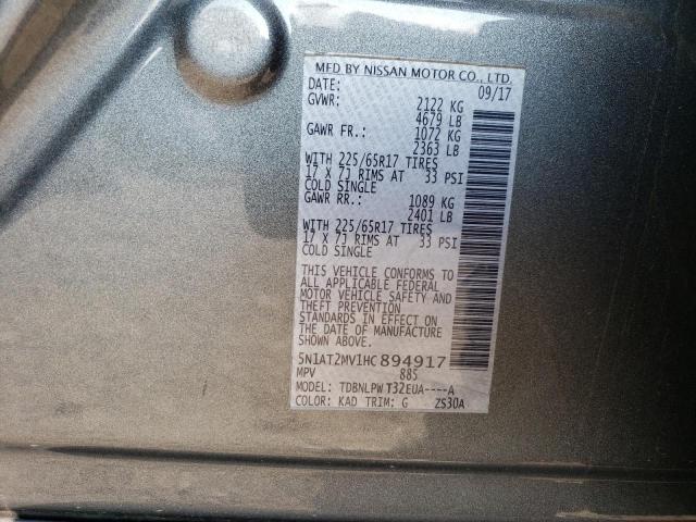 2017 NISSAN ROGUE SV - 5N1AT2MV1HC894917