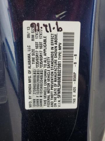 VIN 5FNRL5H69EB027081 2014 Honda Odyssey, Exl no.14