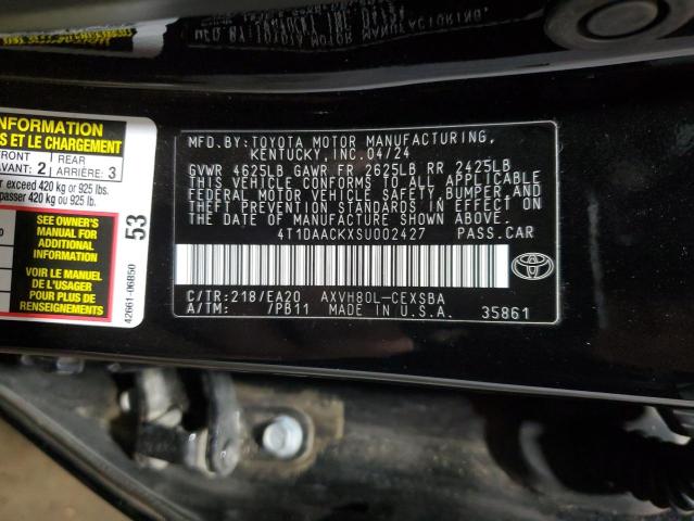 VIN 4T1DAACKXSU002427 2025 TOYOTA CAMRY no.12