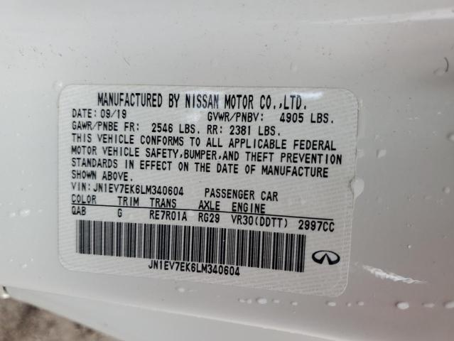 2020 INFINITI Q60 PURE JN1EV7EK6LM340604