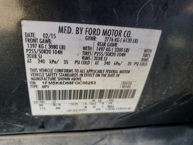 2015 FORD EXPLORER X - 1FM5K8D88FGC05253