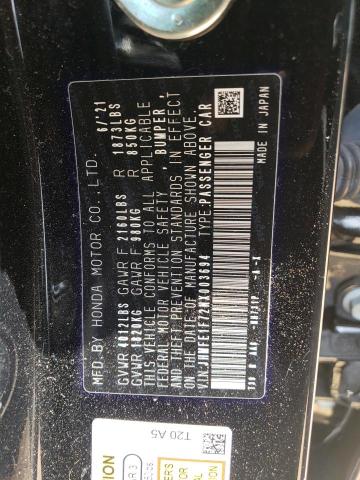 2022 HONDA CIVIC EX - JHMFE1F72NX003694