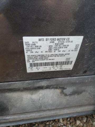 2015 FORD EXPLORER X - 1FM5K7D80FGC58183