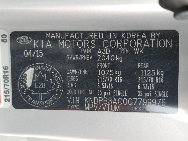 2016 KIA SPORTAGE L - KNDPB3AC0G7799976