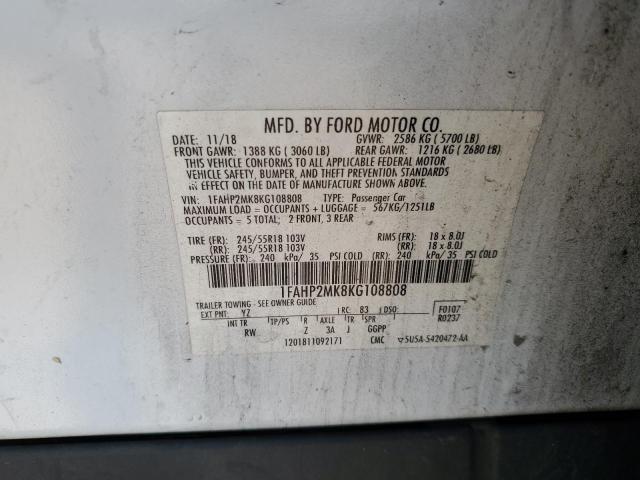 2019 FORD TAURUS POL - 1FAHP2MK8KG108808