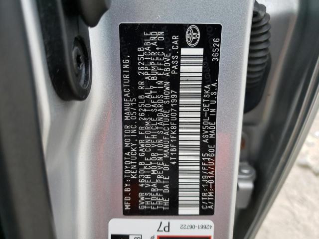 2015 TOYOTA CAMRY LE - 4T1BF1FK8FU071997