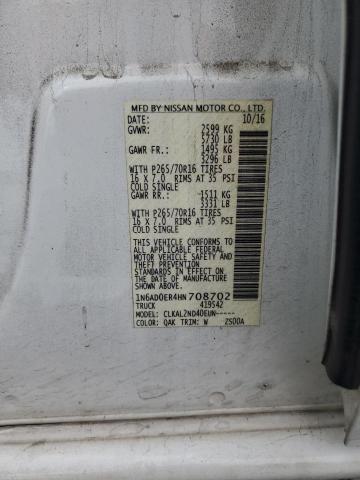 2017 NISSAN FRONTIER S - 1N6AD0ER4HN708702