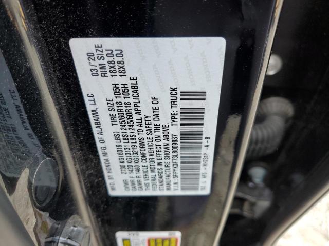 2020 HONDA RIDGELINE - 5FPYK3F73LB009937
