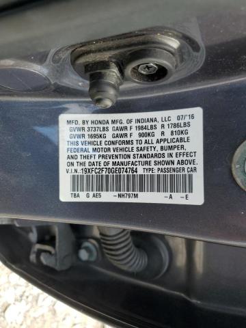 2016 HONDA CIVIC EX - 19XFC2F70GE074764