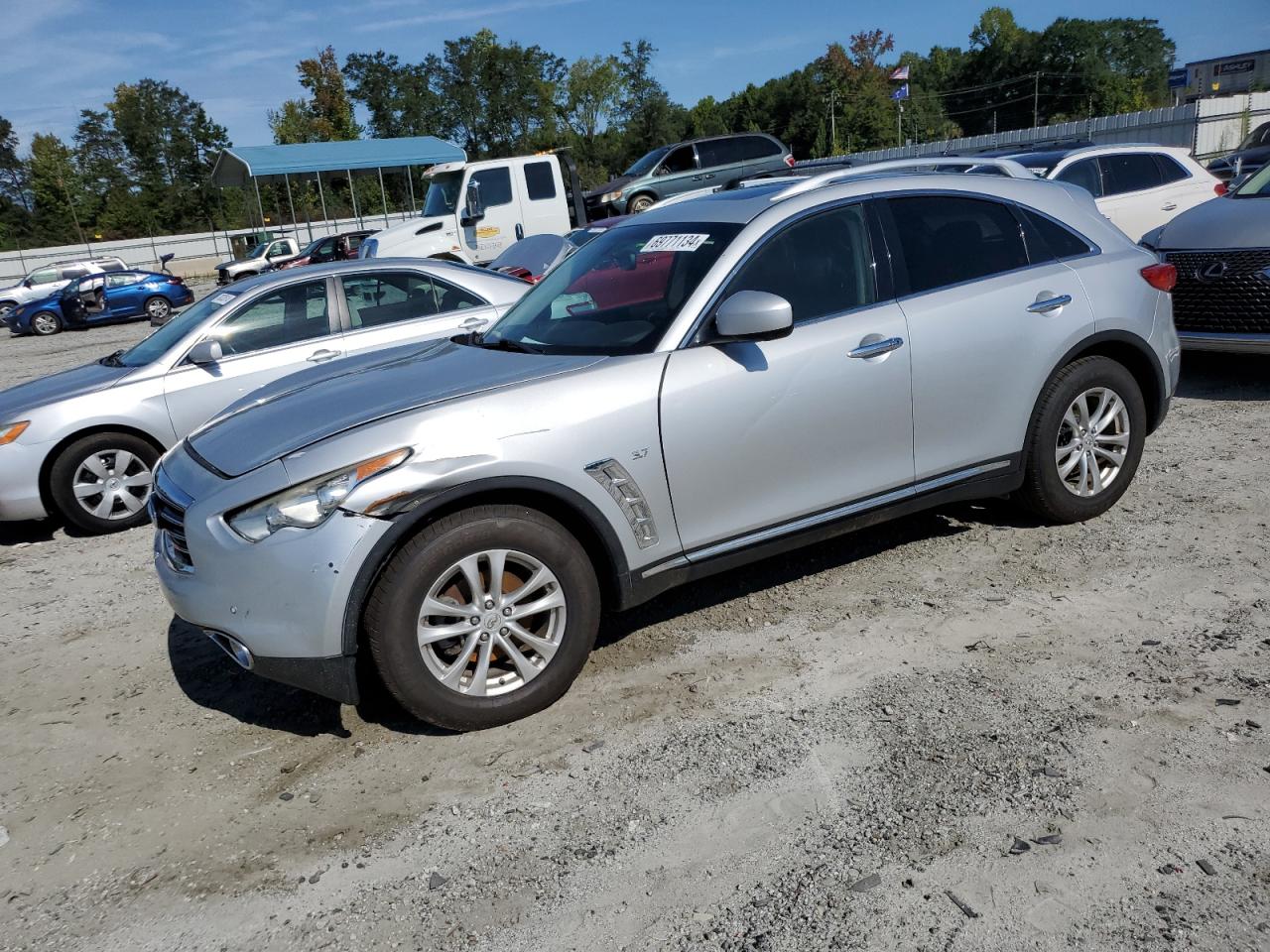 INFINITI QX70 2016 silver  gas JN8CS1MW9GM751309 photo #1