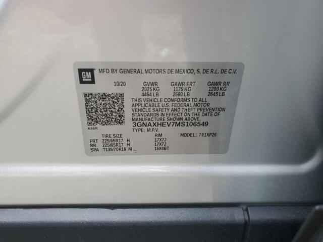 2021 CHEVROLET EQUINOX LS - 3GNAXHEV7MS106549