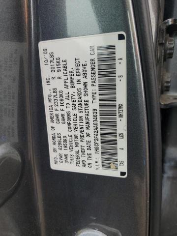 2010 HONDA ACCORD LXP 1HGCP2F42AA034629  72628004