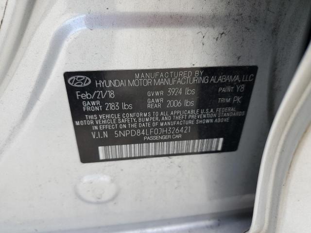 VIN 5NPD84LF0JH326421 2018 Hyundai Elantra, Sel no.12