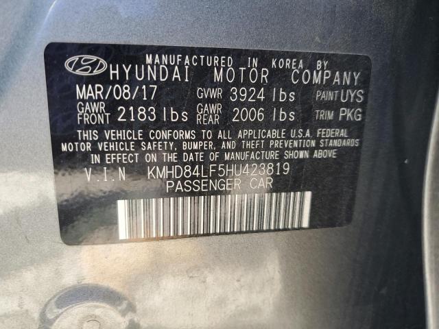 2017 HYUNDAI ELANTRA SE - KMHD84LF5HU423819